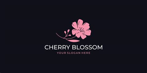 Cherry blossom logo design vector template. 19515320 Vector Art at Vecteezy