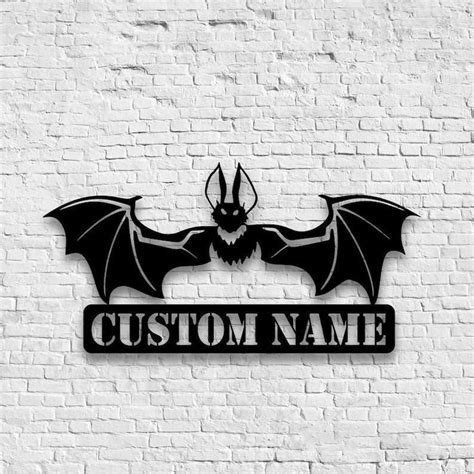 Personalized Spooky Bat Metal Sign Halloween Signs Halloween Decoration for Home - Custom Laser ...
