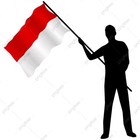 Tangan Memegang Bendera Merah Putih Png