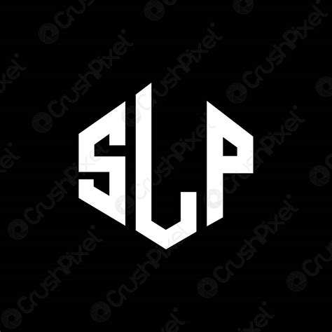 SLP letter logo design with polygon shape. SLP polygon and - stock ...