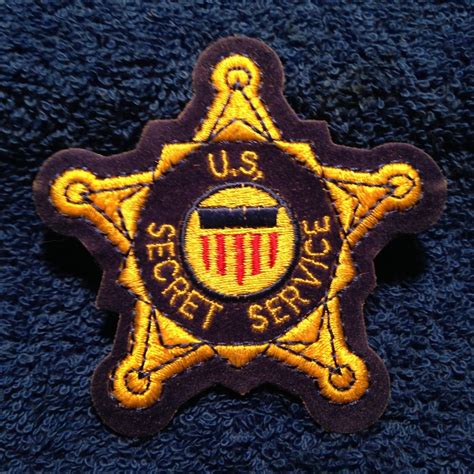 USSS - US Secret Service Badge Patch Made Of Velvet Material / LAPD Sheriff FBI -- Antique Price ...