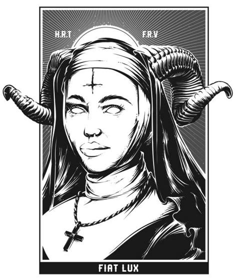 Drawing Of The Scary Nun Illustrations, Royalty-Free Vector Graphics ...