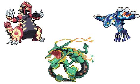 Primal-Groudon, Primal-Kyogre and Mega-Rayquaza by IzumiKeyuko on DeviantArt