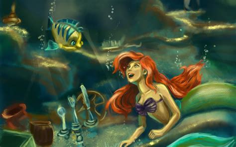 Download Fish Mermaid Ariel (The Little Mermaid) Flounder (The Little ...