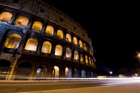 Coliseum at night stock photo. Image of roman, italy, empire - 3598096