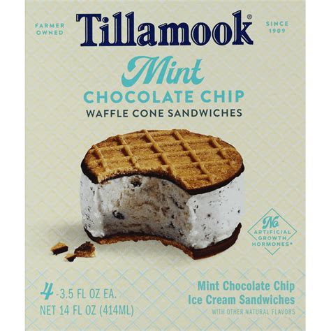 Tillamook Ice Cream Sandwiches, Mint Chocolate Chip (4 each) from ...