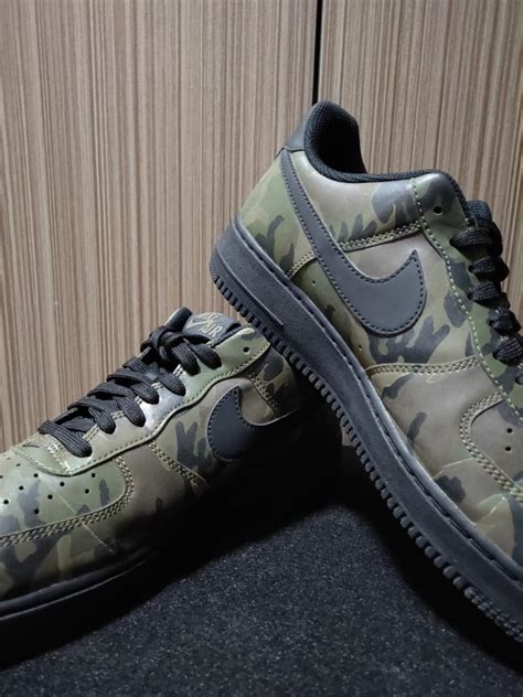 NIKE Air Force 1 '07 LV8 (Green Reflective Camo), Men's Fashion ...