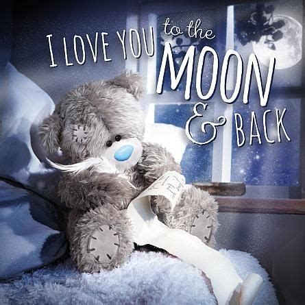 'I Love You To The Moon & Back' Card - Unique2UOnline Love Bear, Love Hug, Cute Love, I Love You ...