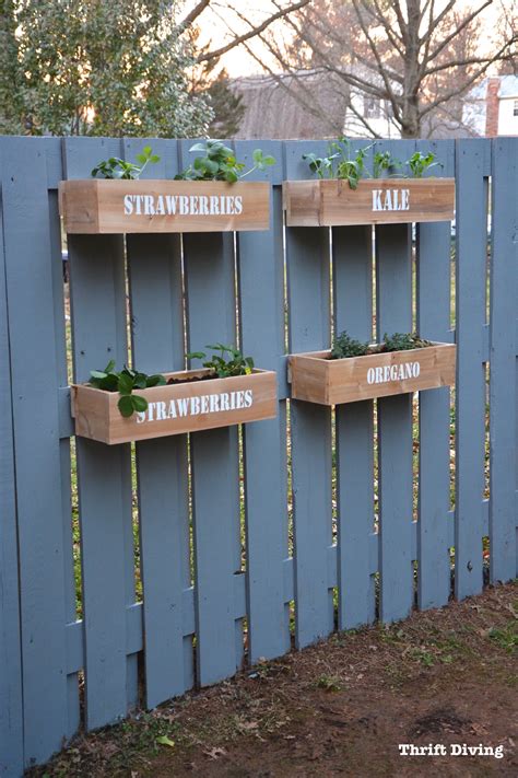 How to Make a Hanging Fence Garden - Thrift Diving Blog