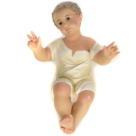 Baby Jesus statue in wood pulp, 35cm (fine decor.) | online sales on HOLYART.com