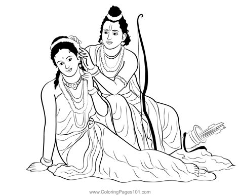 Rama And Sita Drawing