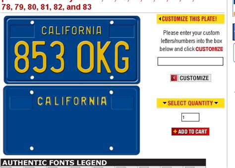 Printable Temporary License Plate Template California