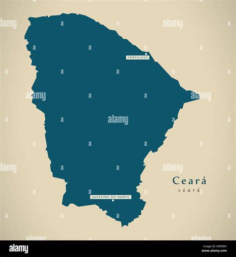 Modern Map - Ceara BR Brazil Illustration Stock Photo - Alamy