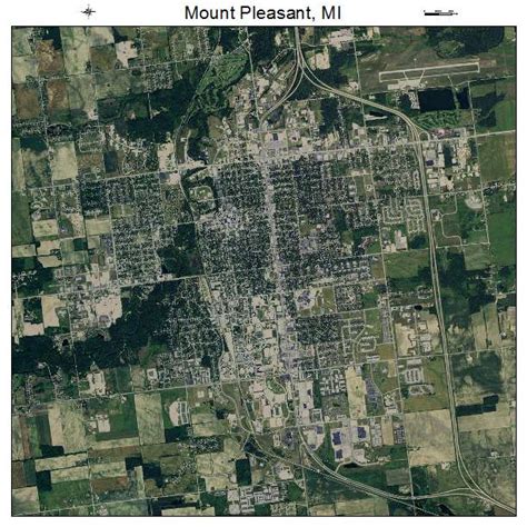 Aerial Photography Map of Mount Pleasant, MI Michigan