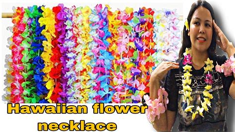 Hawaiian flowers necklace Hula flowers #Easy#hawaianparty#diy# ...