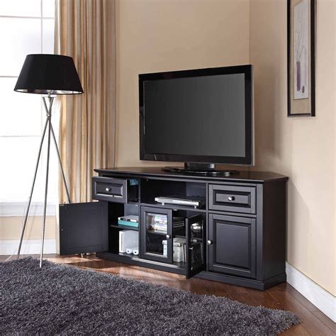 15 Best Ideas Black Wood Corner Tv Stands