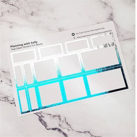 Foil Planner Box Stickers: Multiple Sizes and Colors - Etsy