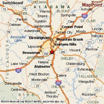 Hoover, Alabama Area Map & More