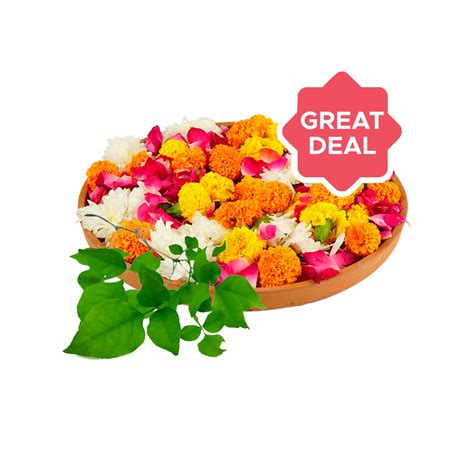 Combo of 2 - Bel Patta (Aegle Marmelos Leaves) 25 g + Pooja Flower Mix 100 g Price - Buy Online ...