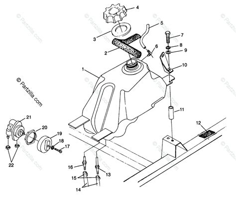 Polaris ATV 1996 OEM Parts Diagram for Fuel Tank Sportsman 500 ...