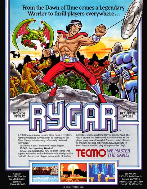 The Arcade Flyer Archive - Video Game Flyers: Rygar, Tecmo