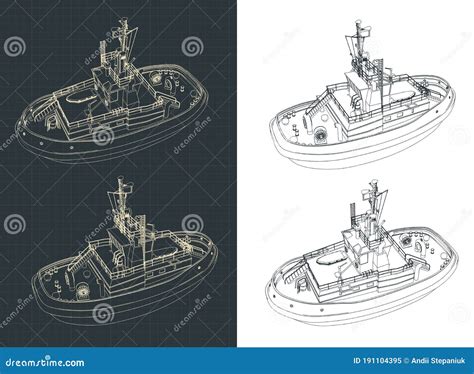 Tugboat Sketch Illustration Stock Vector - Illustration of power ...