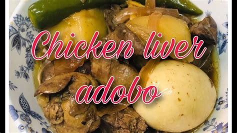 Simple and easy cooking/chicken liver adobo with egg - YouTube