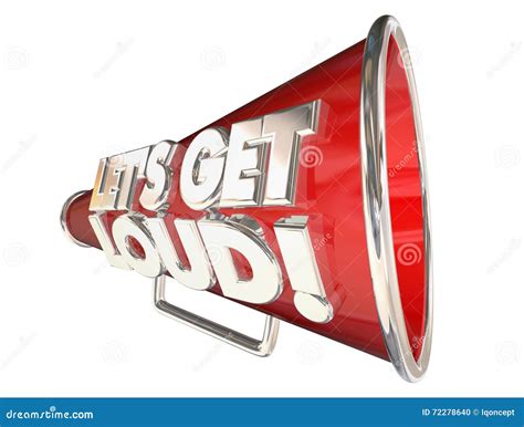 Lets Get Loud Bullhorn Megaphone Stock Illustration - Illustration of announcement, gossip: 72278640