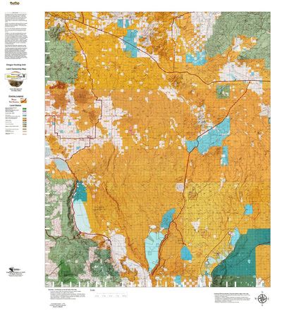 Oregon Hunting Unit 73 North, Wagontire Land Ownership Map map by ...