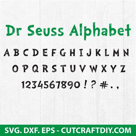 Dr Seuss Alphabet SVG, Dr Seuss SVG, Dr Seuss Font SVG, Dr Seuss Letters SVG, Dr Seuss Cricut ...