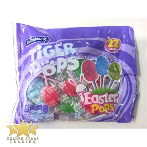 Colombina Tiger Pops Assorted Flavoured Easter Lollipops (22ct) – Golden Stars Trading