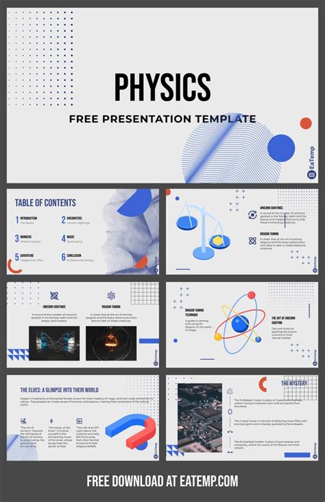 Free Physics PowerPoint Presentation Template - EaTemp