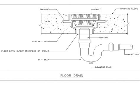 Floor Drain Trap Cad Block - Best Drain Photos Primagem.Org