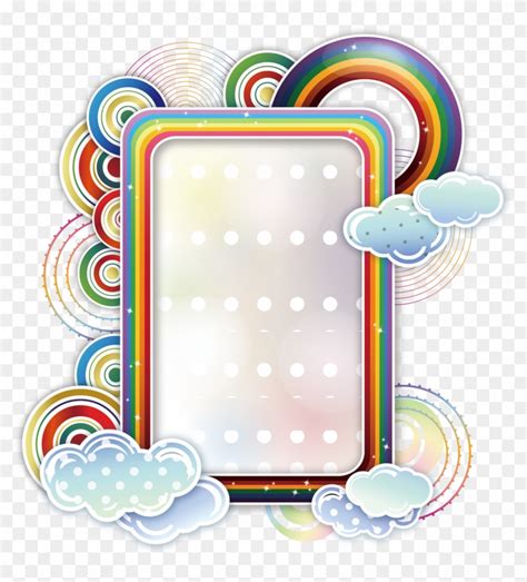 Borders And Frames Rainbow Cloud Clip Art - Vector Border - Free Transparent PNG Clipart Images ...