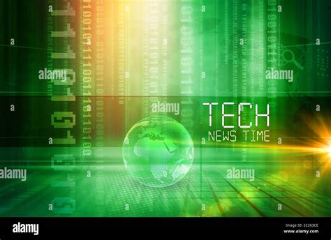Graphical Tech News Time Presentation Background, High-technology and Modern 3d Space. 3d ...