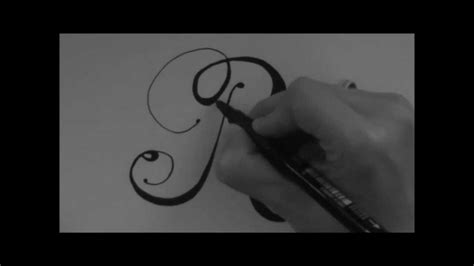 Calligraphy Font Letter R
