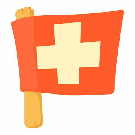 Cartoon, flag, red, swiss, switzerland, switzerland flag, waving icon - Download on Iconfinder