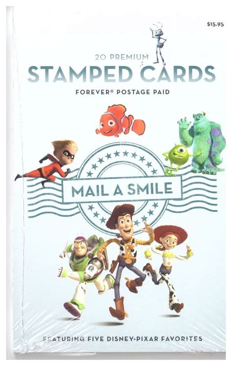 Set of 20 Premium Disney Pixar 2012 Mail A Smile USPS Forever Stamped ...