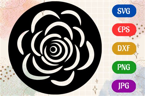 Rose | Black and White Logo Vector Art Graphic by Creative Oasis ...