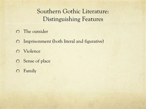 PPT - Southern Gothic Literature PowerPoint Presentation - ID:2617229