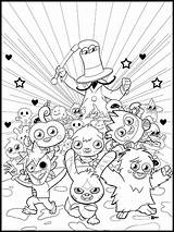 Moshi Monsters coloring Pages sketch template