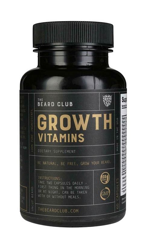 The Beard Club - Growth Vitamins - 60 capsules - EXP 01/2020