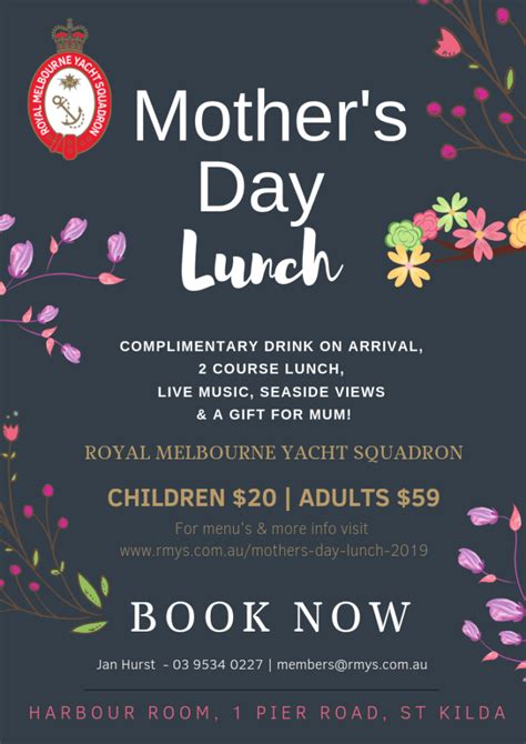 Mother's Day Lunch at Royal Melbourne Yacht Squadron, St KildaAll ...