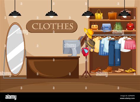 Fashion clothes store background Stock Vector Image & Art - Alamy