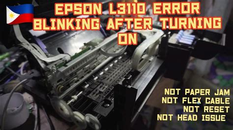 EPSON L3110 ERROR BLINKING AFTER TURNING ON - YouTube