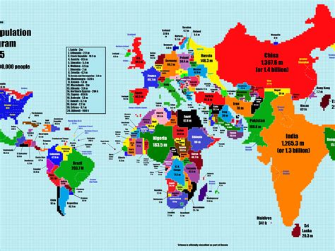 World map based on population size - Business Insider