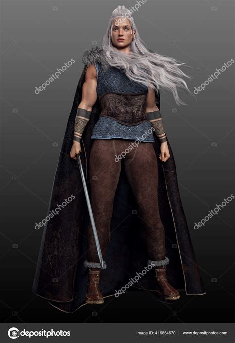 Fantasy Viking Nordic Female Warrior Sword Stock Photo by ©Ravven 416854670