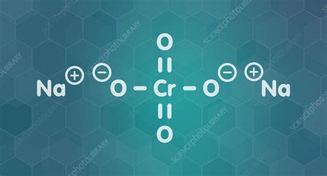 Sodium chromate chemical structure, illustration - Stock Image - F027/9427 - Science Photo Library