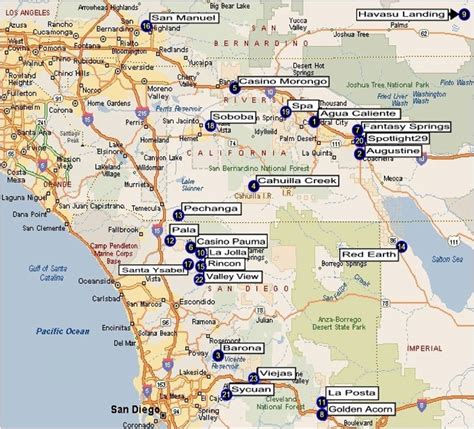 Map Of Indian Casinos In California | secretmuseum