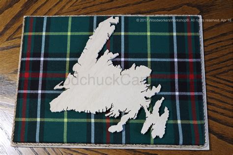 Newfoundland wood map with cloth tartan – WoodchuckCanuck.com